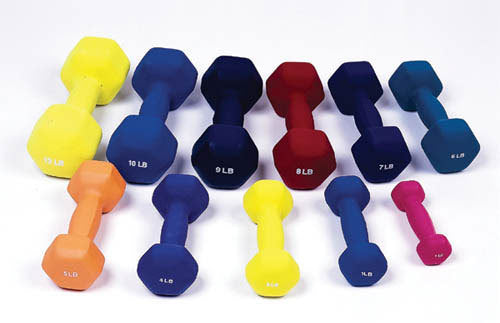 Dumbell Weight Color Vinyl Coated 9 Lb
