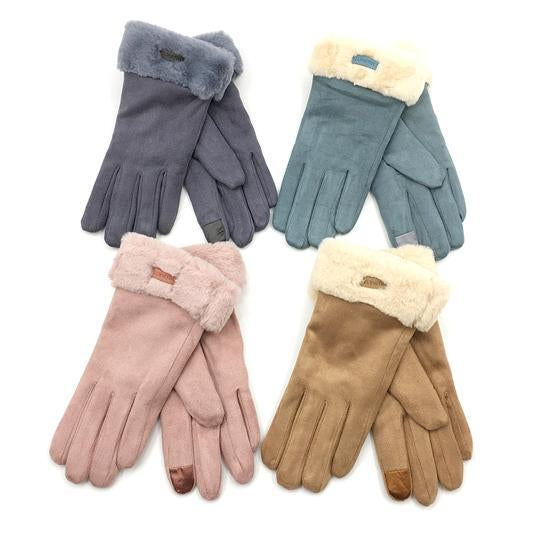 COLOR: CAMEL BROWN - Chic Vibe Suede Smart Touch Gloves
