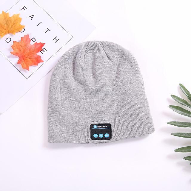 Color: Grey - Musical Beanie Bluetooth Hat