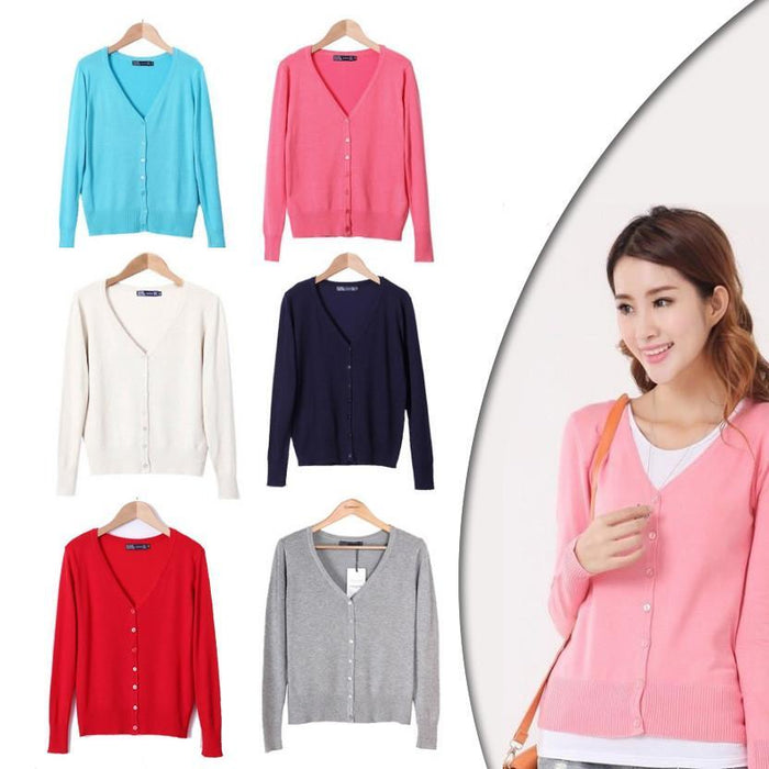 Color: Sky Blue,Size: Small - New Year Cardigans Long Sleeves Button Down Style