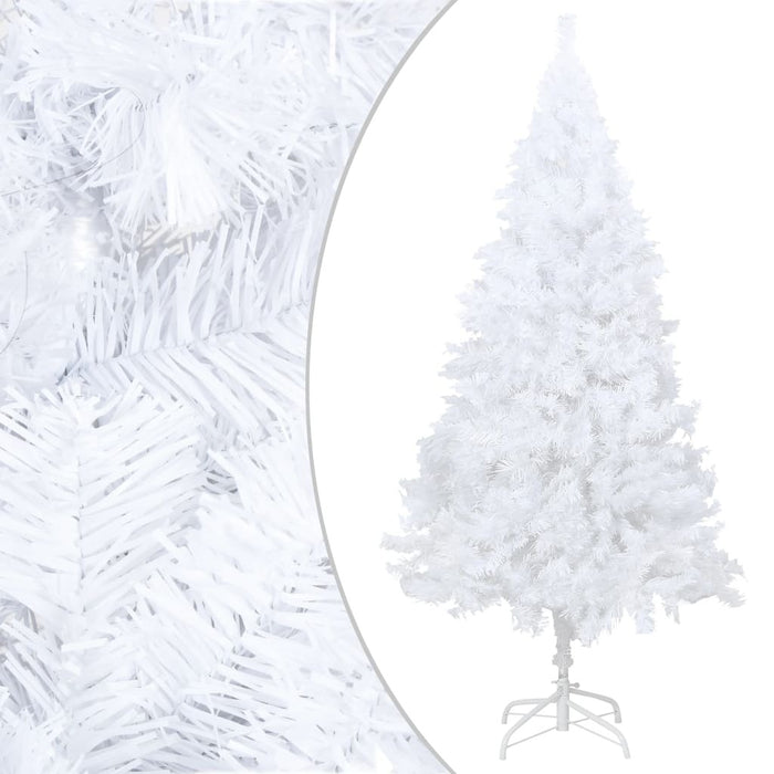 vidaXL Artificial Christmas Tree with Thick Branches White 6 ft PVC