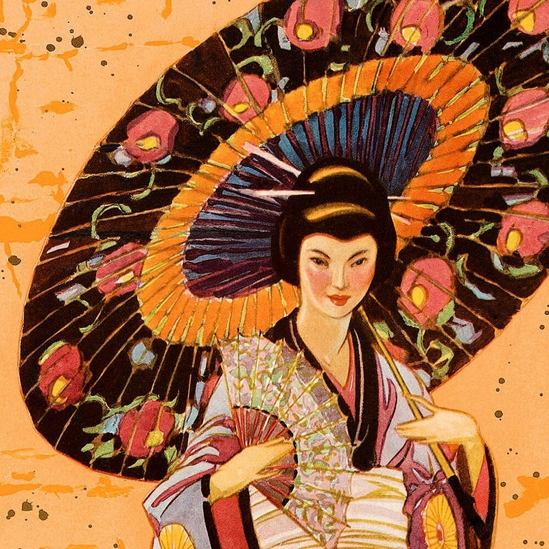 11" X 14" Asia Via Honolulu Vintage Travel Wall Art