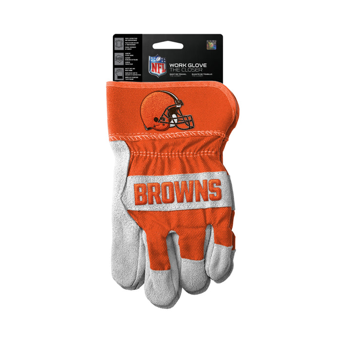 Cleveland Browns Gloves Work Style The Closer Design