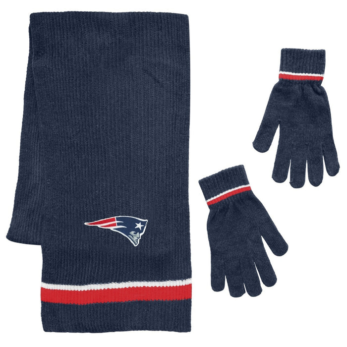 New England Patriots Scarf and Glove Gift Set Chenille