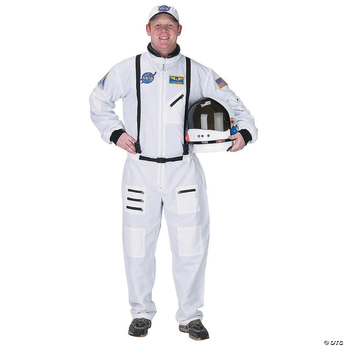 Adult astronaut suit white large