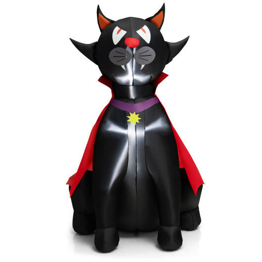 4.7 Feet Halloween Inflatable Vampire Cat with Red Cloak