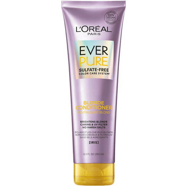 L'Oreal EverPure Sulfate Free Color Care System Blonde Conditioner, Iris, 8.5 fl oz
