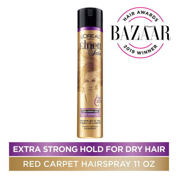 L'Oreal Paris Elnett Satin Precious Oil Hairspray for Dry, Damaged Hair, 11 oz