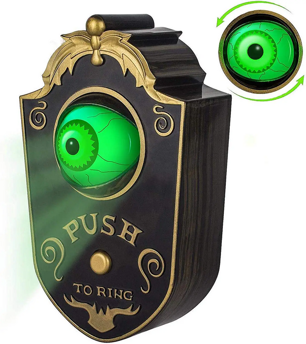 Halloween One-eyed Doorbell Decoration Ghost Festival Toy Bar Haunted House Horror Glow Pendant Tricky Door Hanging