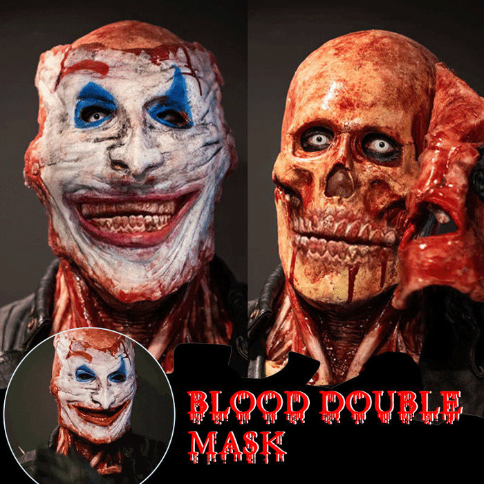 Halloween New Double-layer Latex Mask Resident Evil Horror Clown Secret Room Haunted House Npc Scary Props