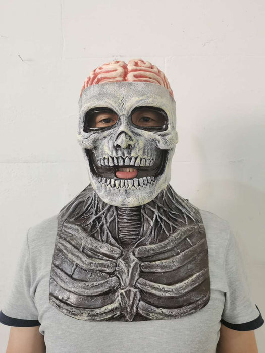 Horror Head Cover Funny Scary Scream Latex Mask Halloween Skull Mask
