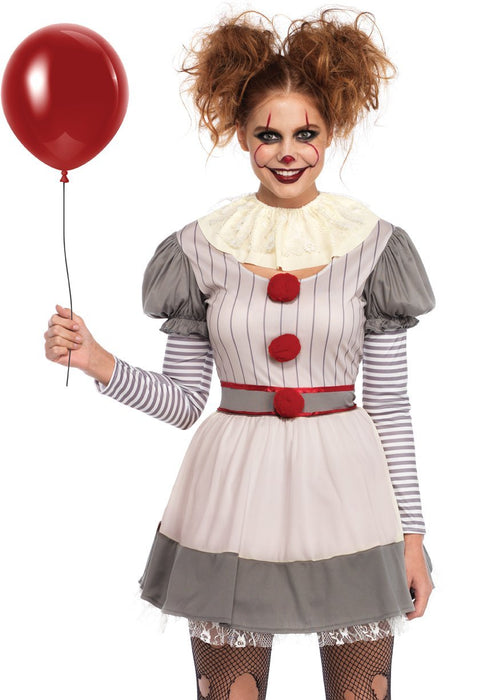 Leg Avenue Women's 2 PC Creepy Clown Costume Small/Medium