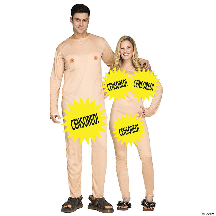 Adult nudist couple costume