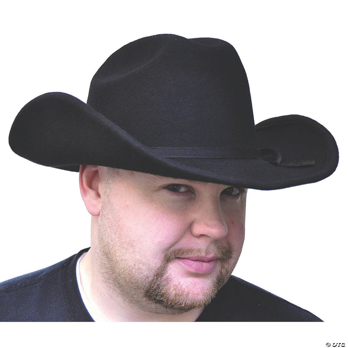 Cowboy hat black felt sml