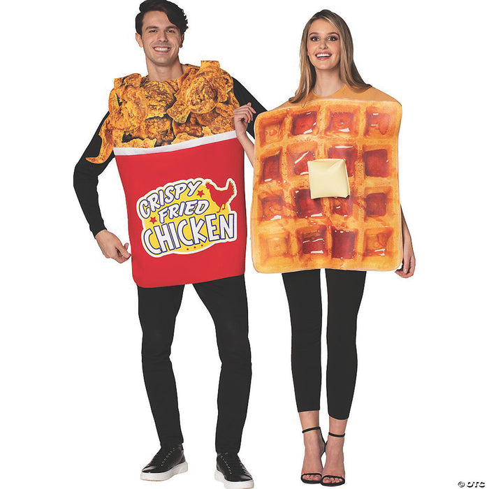 Chicken and waffle couple costume