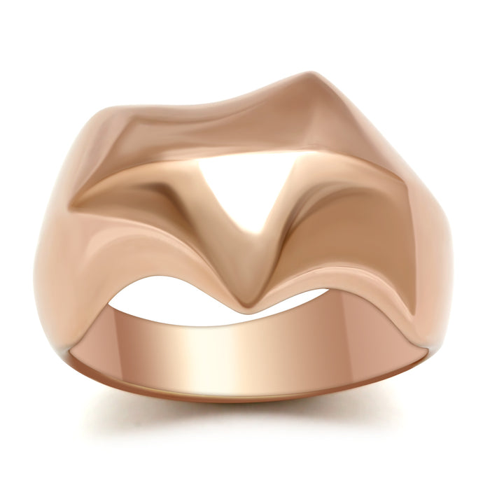 GL161 - Brass Ring IP Rose Gold(Ion Plating) Women No Stone No Stone