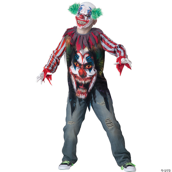 Evil clown child costume
