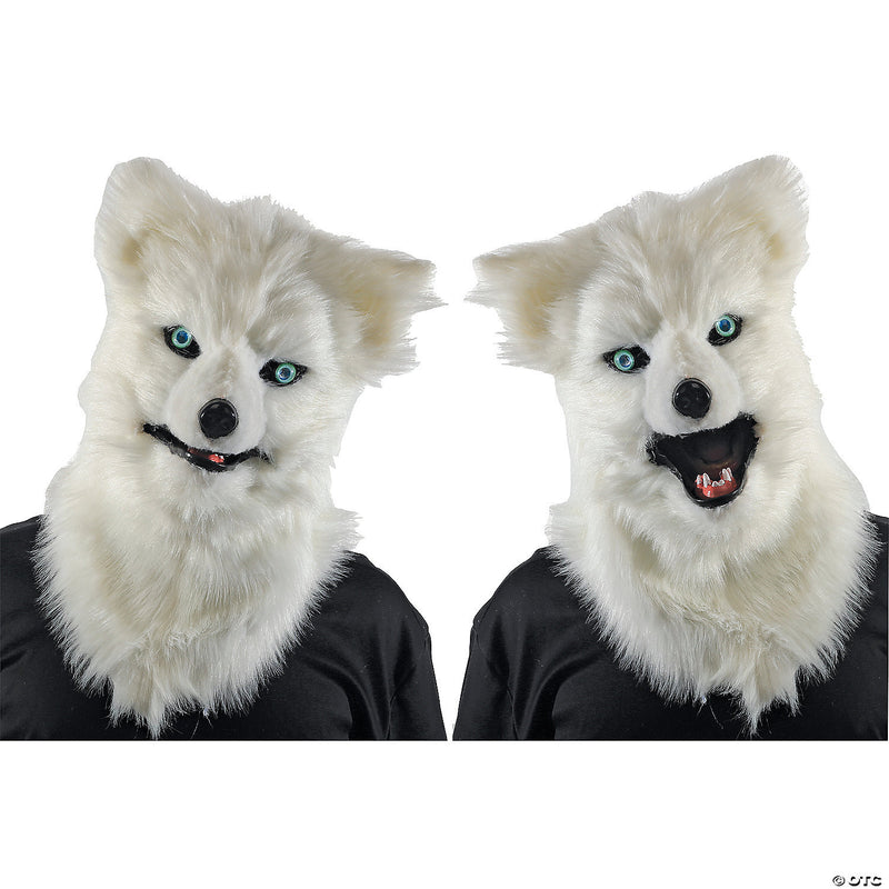 Adult animated white wolf mask