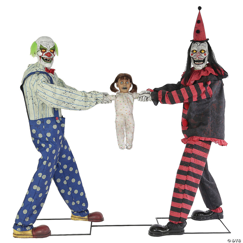 Animated clown tug of war prop