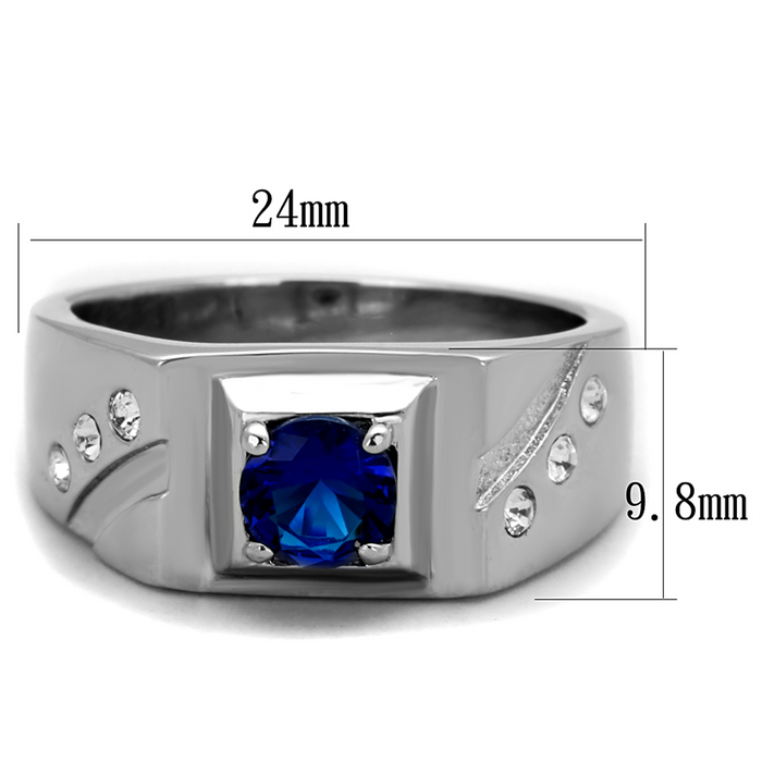 TK1929 - Stainless Steel Ring High polished (no plating) Men Synthetic Montana
