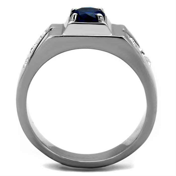 TK1929 - Stainless Steel Ring High polished (no plating) Men Synthetic Montana