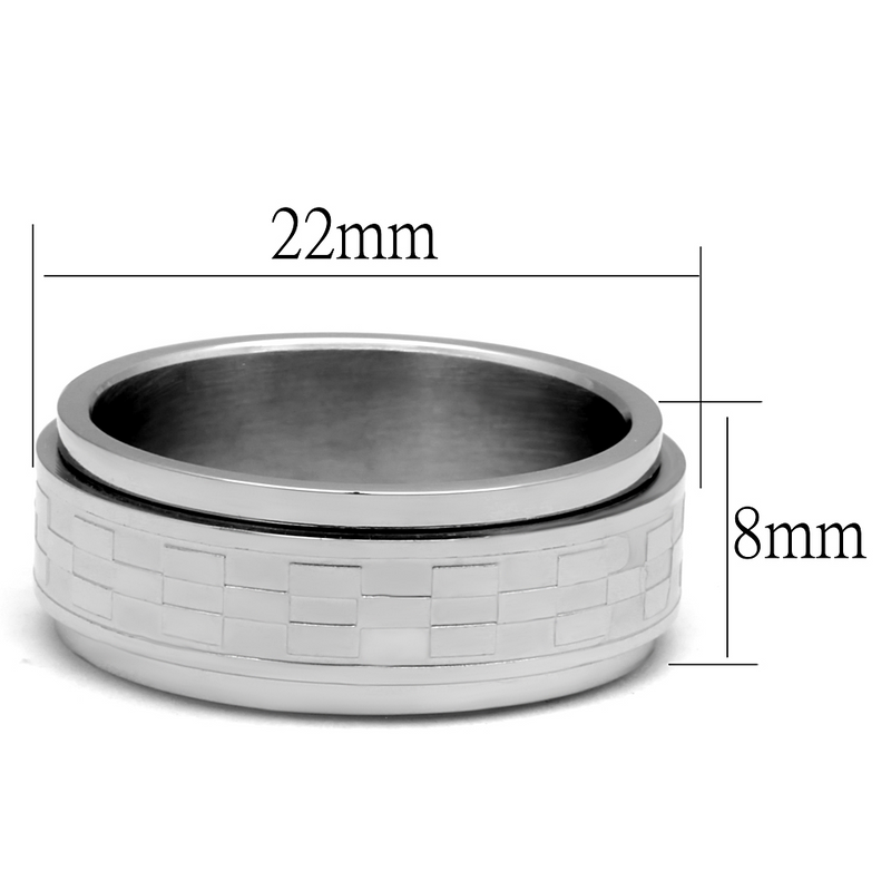 TK2942 - Stainless Steel Ring High polished (no plating) Men No Stone No Stone