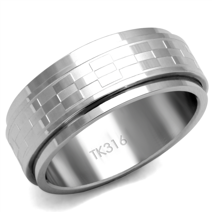 TK2942 - Stainless Steel Ring High polished (no plating) Men No Stone No Stone