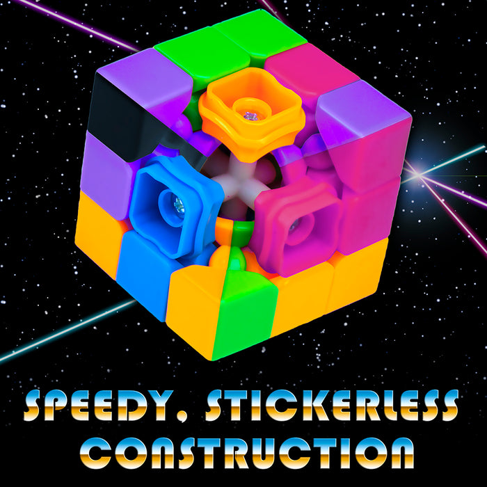 Stickerless Speed Cube 80s Mod
