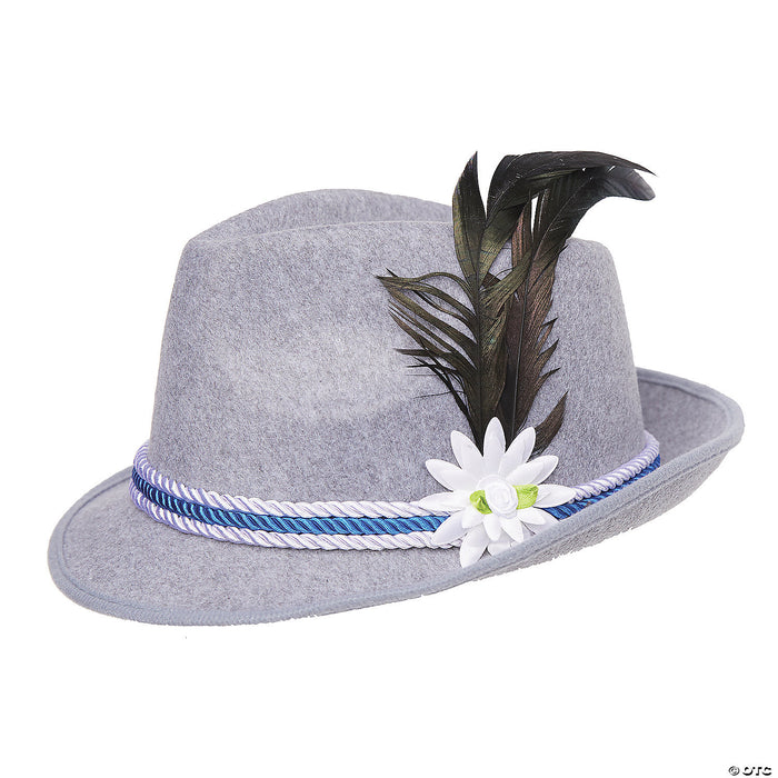 Adult gray swiss alpne hat